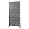 Glitzhome® 6ft. Black Galvanized Steel Bamboo Pattern Privacy Screen Fence Panel & Room Divider
